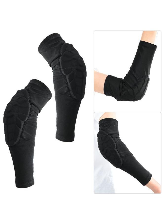 Thoraya - 1 Pair Kids Youth Elastic Arm Pad Elbow Pads Guards Protective Gear for Sports Basketball(M) - Image 1