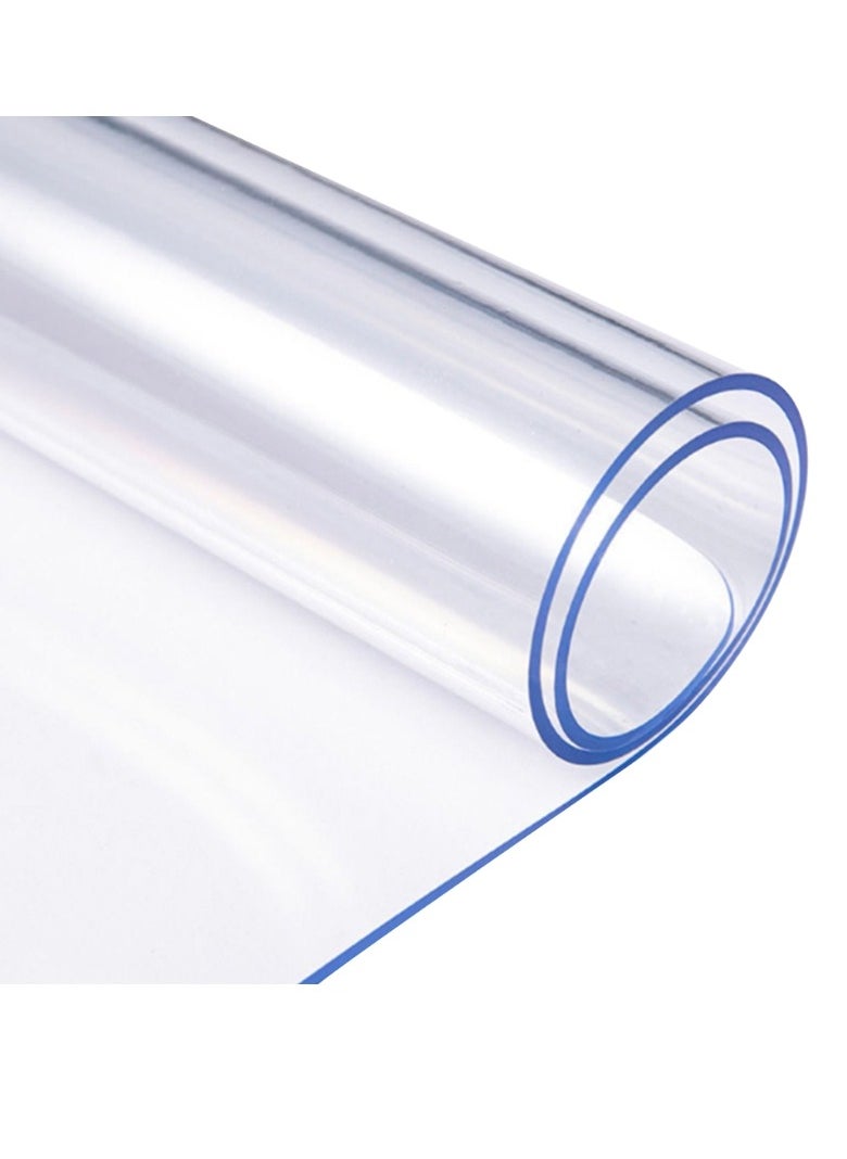 XiuWoo Home PVC Tablecloth Waterproof Transparent PVC Wipe Clean Tablecloth Desk Protector Cover Clear Table Cloth  - Image 2