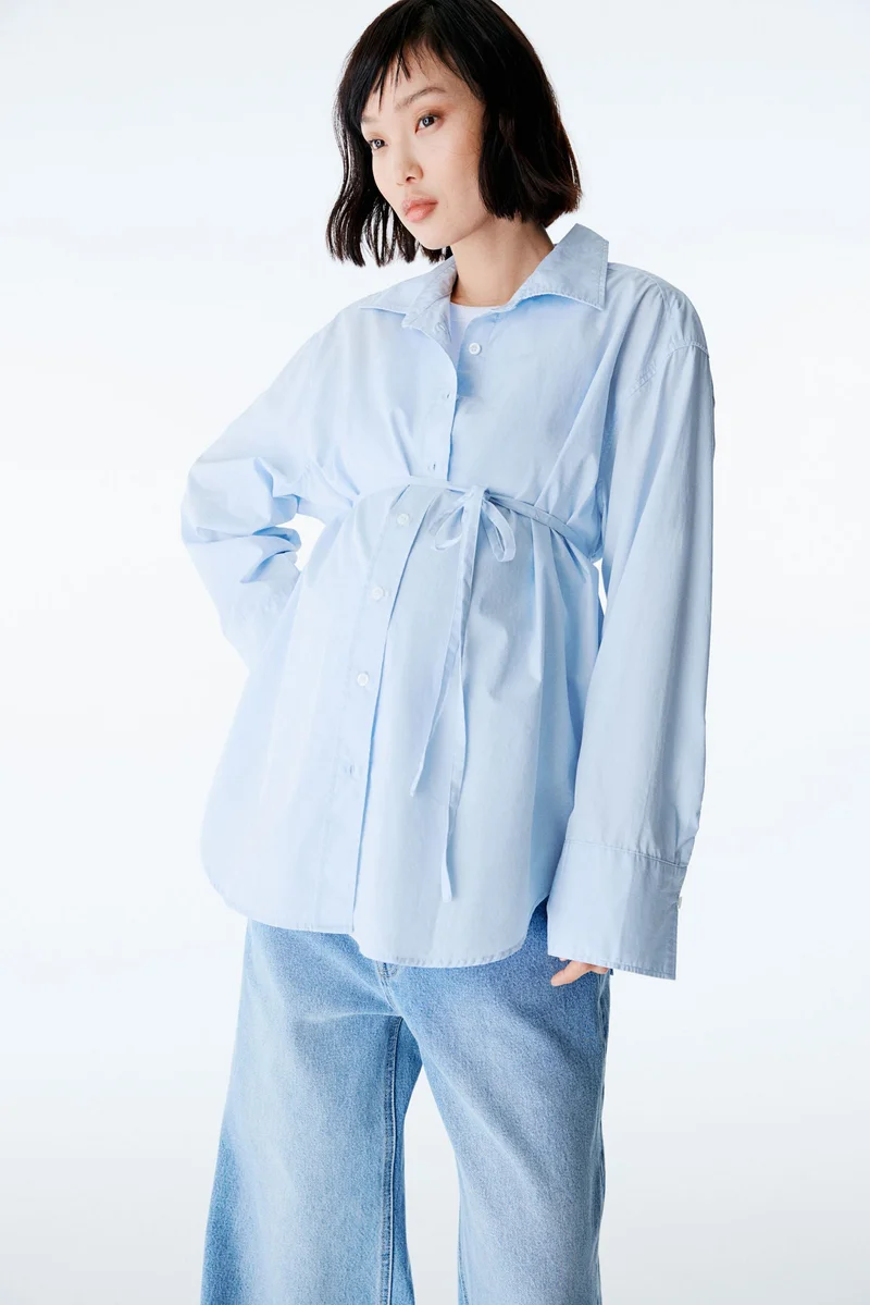 H&M MAMA Before & After Poplin shirt