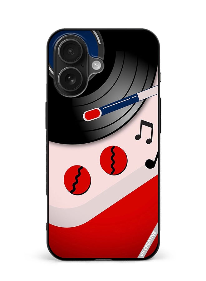 Protective Case Cover For Apple iPhone 16 Music Design Multicolour