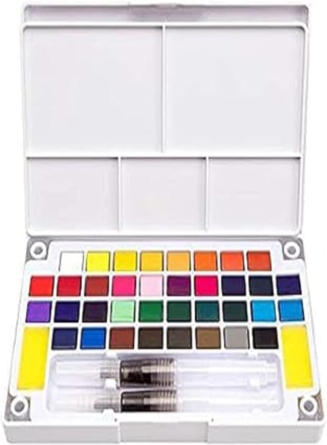 OR Mumoo Bear Transparent Solid Watercolor Paint Suit 36 Colors Watercolor For Brush Pen Painting Drawing Students Artist Art