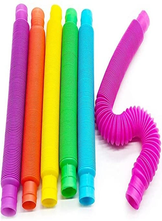 MaxxIc Laboratories Pop Tube Toys for Kids | Pop It Music Pipe Stress & Anxiety Relief | Sensory Bendable Stimming Toy | Adjustable Multicolored Set of 6 - Image 1