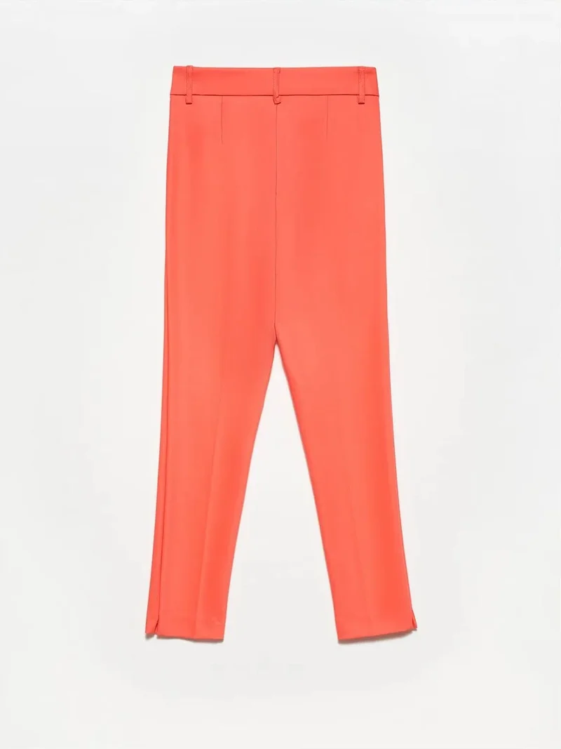 ديلفين Dilvin High-Waist Straight-Leg Cotton Trousers