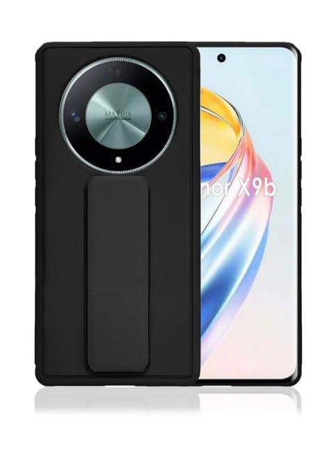 Case Cover For Honor X9b With Magnetic Hand Grip 3 in 1 Black