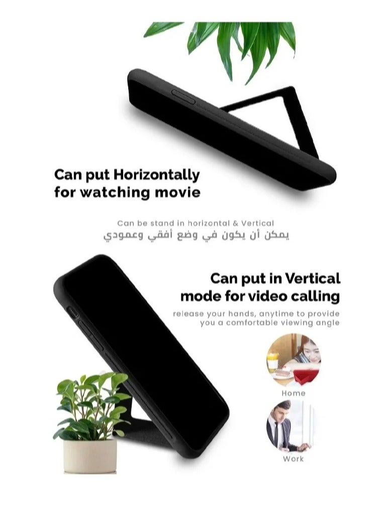 Case Cover For Honor X9b With Magnetic Hand Grip 3 in 1 Black - Image 3