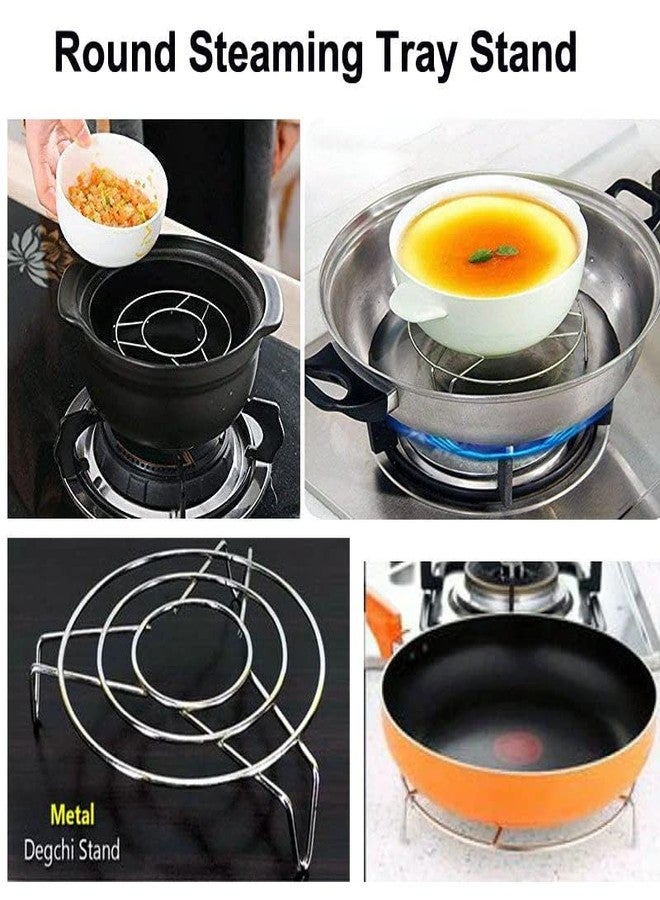 Red Champion 3-in-1 Heavy-Duty Stainless Steel Kitchen Utility Set – Pot Stand (Trivet) + Deep Fry Oil Strainer Spoon + Vegetable Grater - Image 2