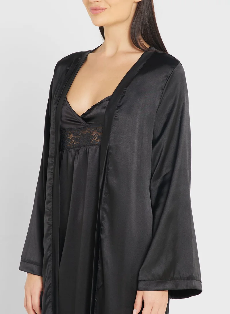 Khizana Night Slip Dress With Robe