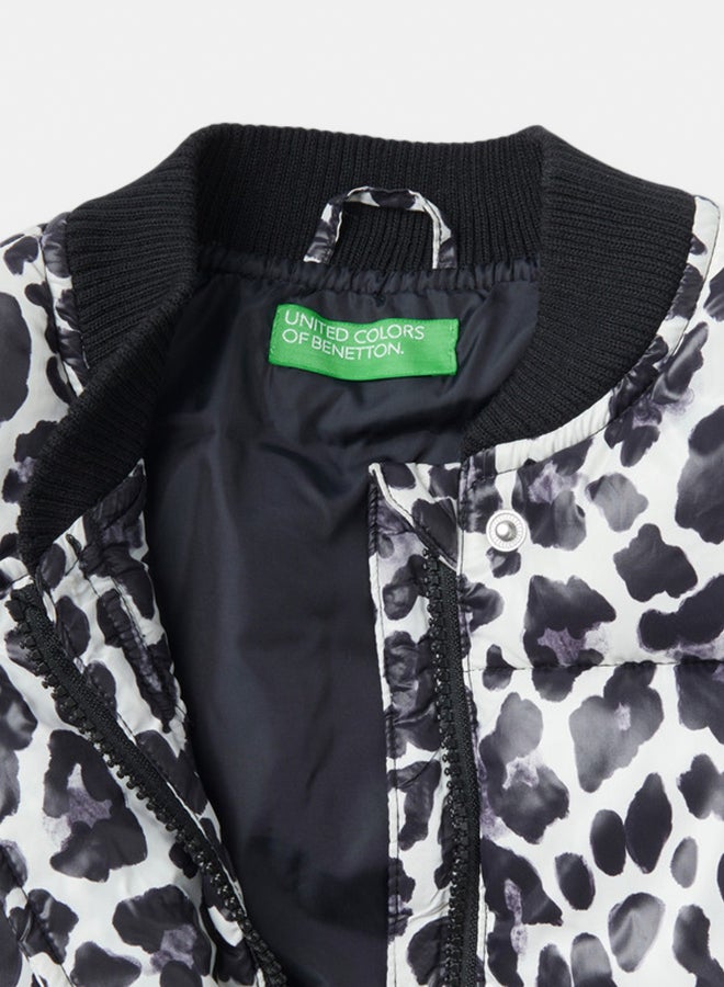 بينيتون جاكيت بنات بدون أكمام بطبعة حيوانات - Image 2