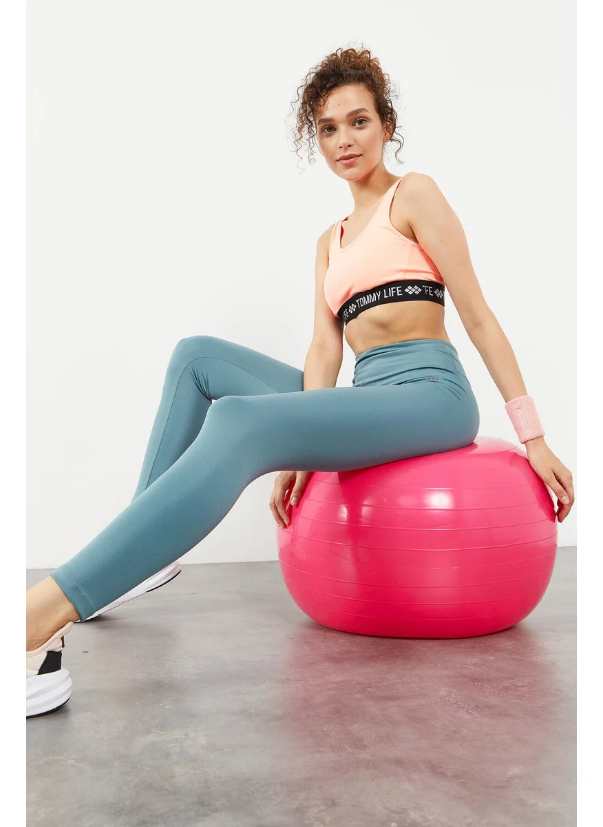 Tommy Life Mint Green Women's High Waist Stretch Slim Fit Skinny Leg LEGGINGS-94545_1