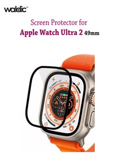 Apple Watch Ultra 2 49mm Premium Screen Protector- Crisp Clarity, Ultimate Safety, Shield Against Smudges, Reliable Quality, Easy Installation & Removal - Black
