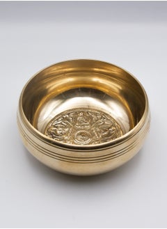 Alpine Crystals UAE Authentic Himalayan Golden Singing Bowl Single Set Handcrafted in Nepal Includes Traditional Wooden Striker and Silk Cushion  - Image 3