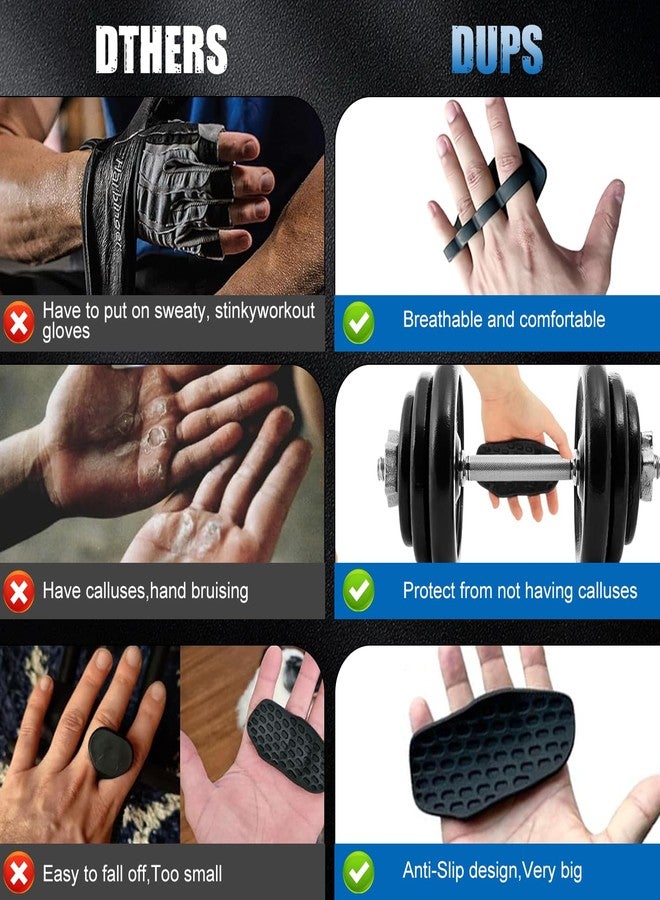 CoolShef مقبض رفع الأثقال CoolShef (زوج واحد) | مقبض يد سيليكون مانع للانزلاق لرفع الأثقال، الدمبل، الرفعة المميتة | ملحقات رياضية للرجال والنساء (أسود) - Image 5