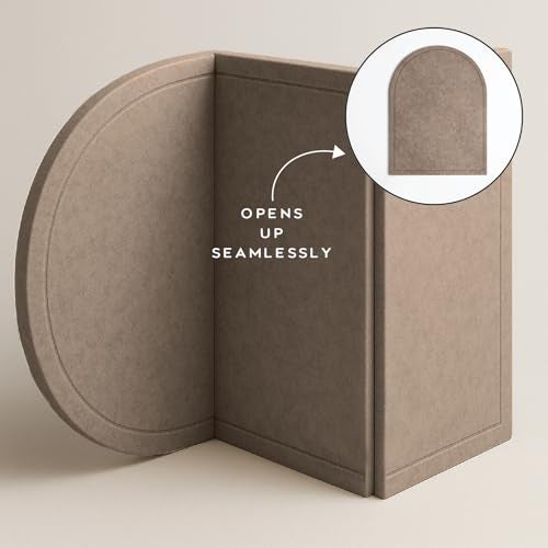 Orelle Arch Felt Bulletin Board | Peel and Stick Felt Board for Wall | Alternative Cork Board for Office, Vision Board, Kids Art Display | Arched Wall Decor | 23 x 31”| Mocha - Image 5