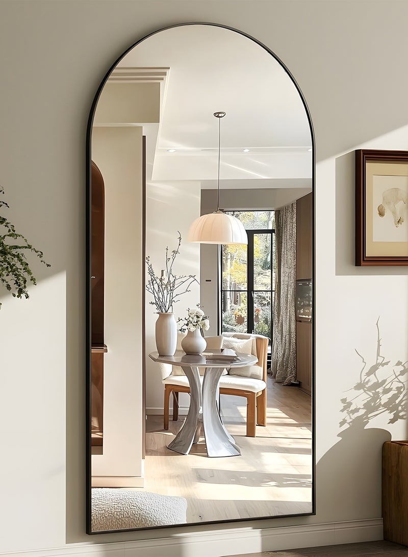 Taimi Extra Large Mirror with Elegant Frame and Shatterproof Glass 180x80 cm - Full Length Mirror with Black Metal Frame and Back Stand - Its Stunning Design Fits Living Room and Bedroom  - Image 3
