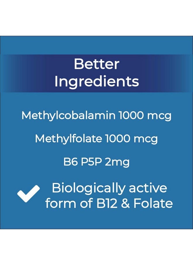 Superior Source No Shot Vitamin B12 Methylcobalamin (1000 Mcg) Methylfolate B6 Quick Dissolve Sublingual Tablets 60 Ct Cognitive Health Increase Energy Healthy Heart Stress Support Nongmo  - Image 4
