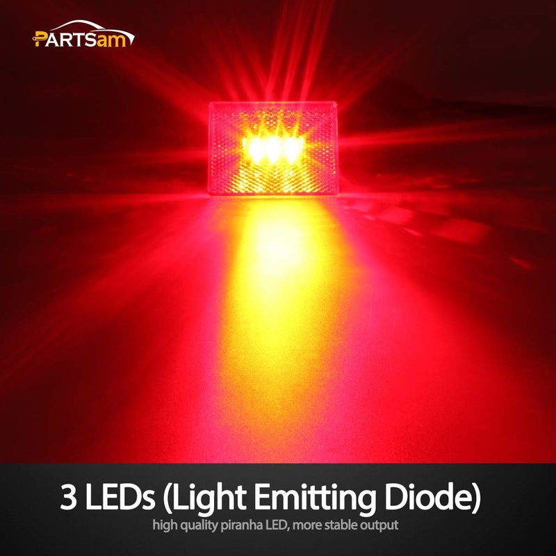 Partsam 4 Pcs LED Trailer Clearance Side Marker Light Set - Image 4