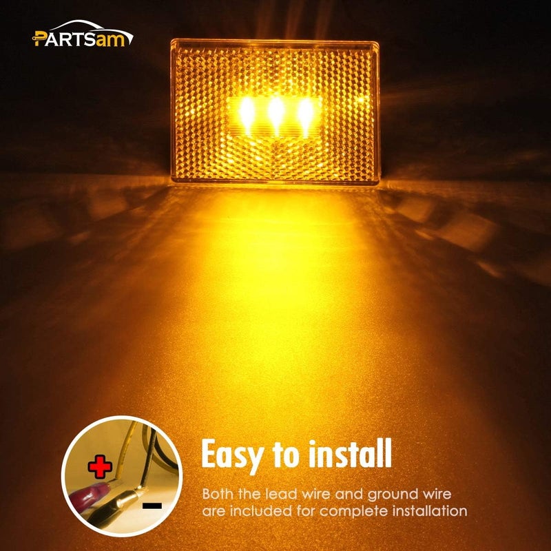Partsam 4 Pcs LED Trailer Clearance Side Marker Light Set - Image 5