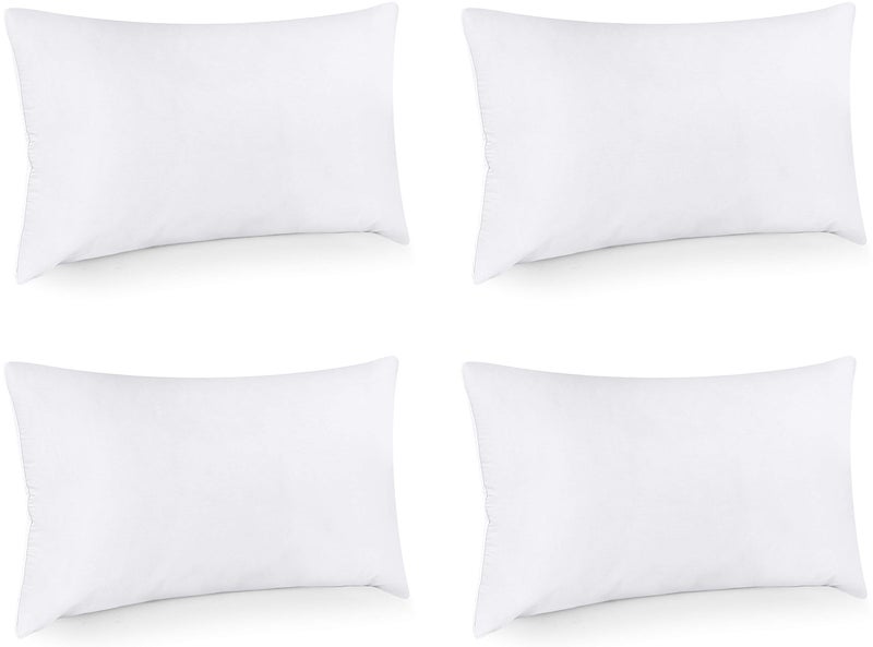 Utopia Bedding Throw Pillows (Set of 4  White)  12 x 24 Inches Pillows for Sofa  Bed and Couch Decorative Stuffer Pillows - Image 2