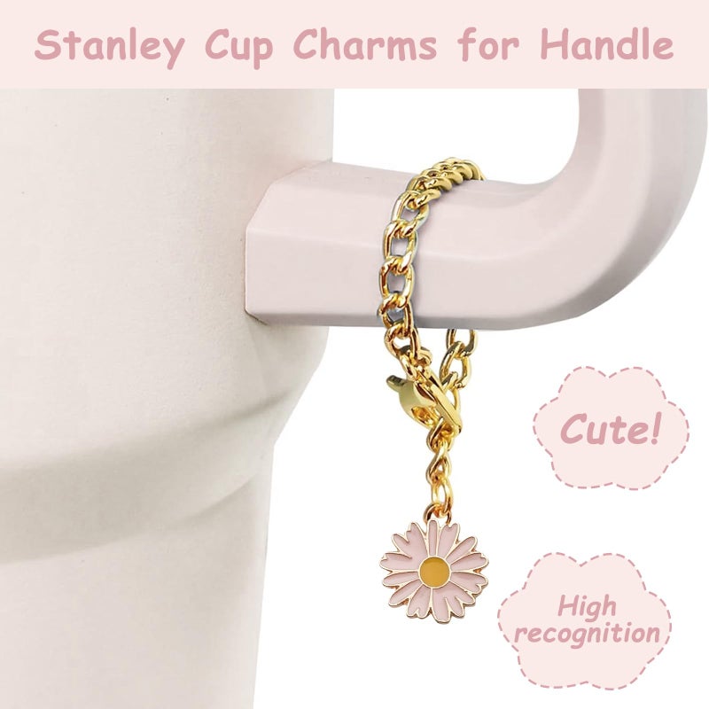 vikgle Stanley Cup Accessories Set,Including 2 Pcs 0.4in Straw Cover, 1 Silicone Spill-Proof Stopper Set of 3, 1 Cute Butterfly Handle Charm, 1 Silicone Boot Fits Stanley 40&30 Oz Tumbler (Rose Quartz) - Image 3