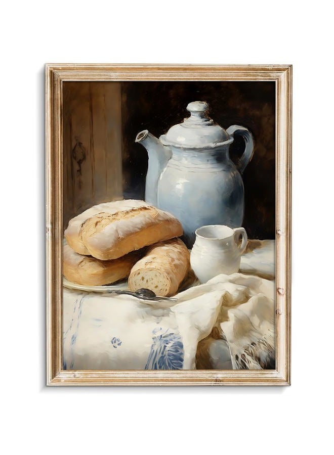 UNIRO Vintage Kitchen Wall Art Prints - Country Bread Canvas Wall Art Decor - Rustic Farmhouse Kitchen Decor - Image 1