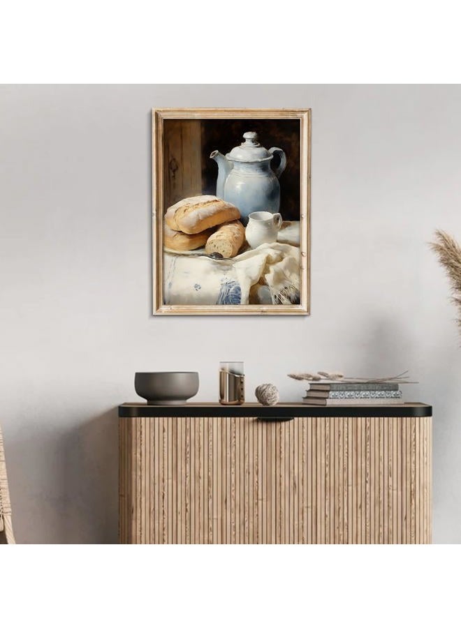 UNIRO Vintage Kitchen Wall Art Prints - Country Bread Canvas Wall Art Decor - Rustic Farmhouse Kitchen Decor - Image 5