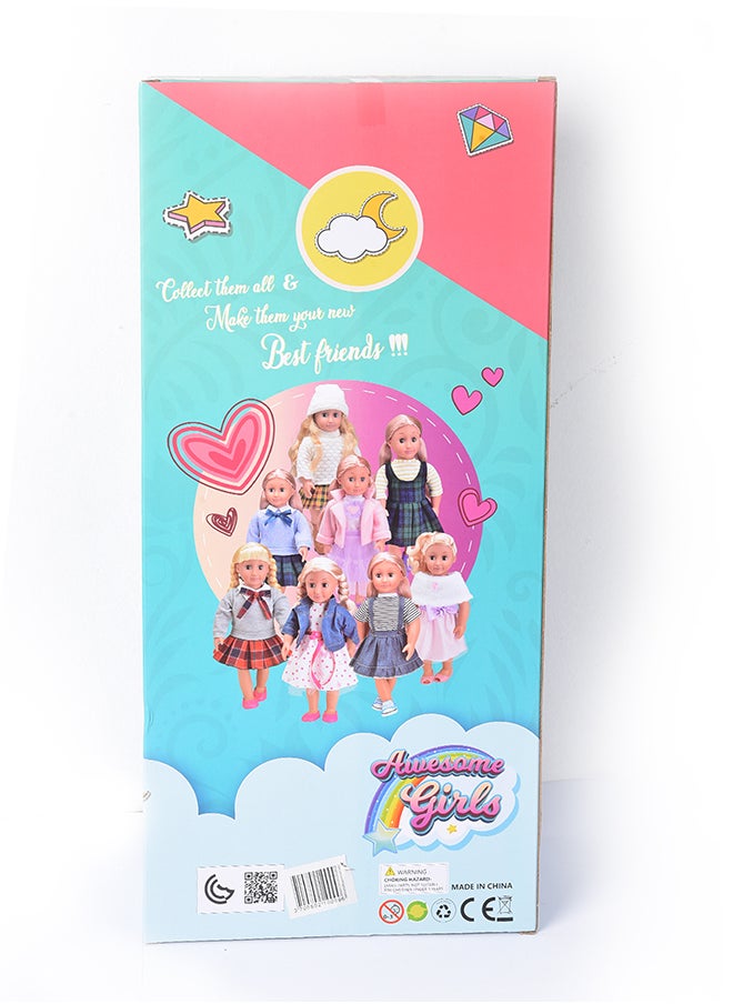 AWESOME GIRLS - Awesome Girls Bonnie Doll 18 Inch | Fashion Doll with Rooted Hair & Inset Eyes | Hypoallergenic, Non-Toxic, BPA-Free | Encourages Creative Play & Style - Image 1