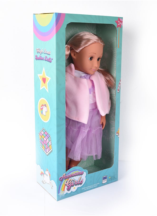 AWESOME GIRLS - Awesome Girls Bonnie Doll 18 Inch | Fashion Doll with Rooted Hair & Inset Eyes | Hypoallergenic, Non-Toxic, BPA-Free | Encourages Creative Play & Style - Image 1