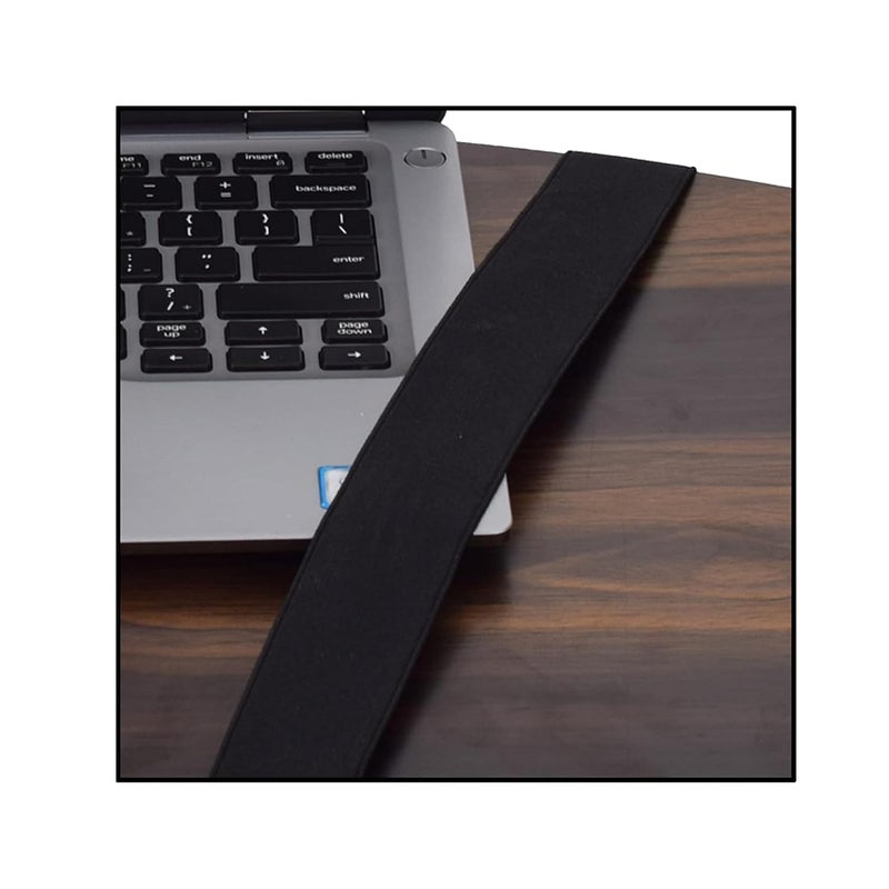 DEAL NUT Laptop Desk Table Tray Portable Wood Curved Lap Desk Table Tray with Handles Lap Desk Notebook Tray Table Book Organizer Lightweight Laptop Stand Brown - Image 5