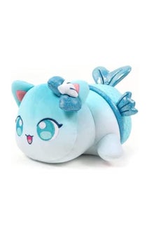 Y&D Cute Plush Toy Meemeows Plushies Meemeows Angel and Demon Cat Plushie Cat Food Plushies Cat Mee Meow Anime Cartoon Cat Stuffed Figure Toy Plush Pillow Gift for Fans Kids (Mermaid Cat)  - Image 1
