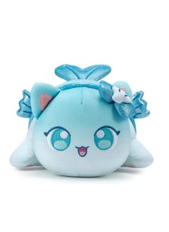 Y&D Cute Plush Toy Meemeows Plushies Meemeows Angel and Demon Cat Plushie Cat Food Plushies Cat Mee Meow Anime Cartoon Cat Stuffed Figure Toy Plush Pillow Gift for Fans Kids (Mermaid Cat)  - Image 3
