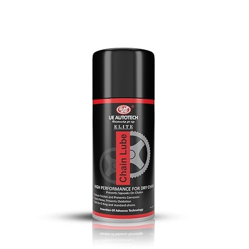 UE Chain Lube Spray - 150 ML Rust Remover | motorcycle cleaning kit | Hinge Lubricant Spray and Cleaning Agent | chain lubricant for bike and anti rust spray | water resistant chain Cleaner lube - Image 1