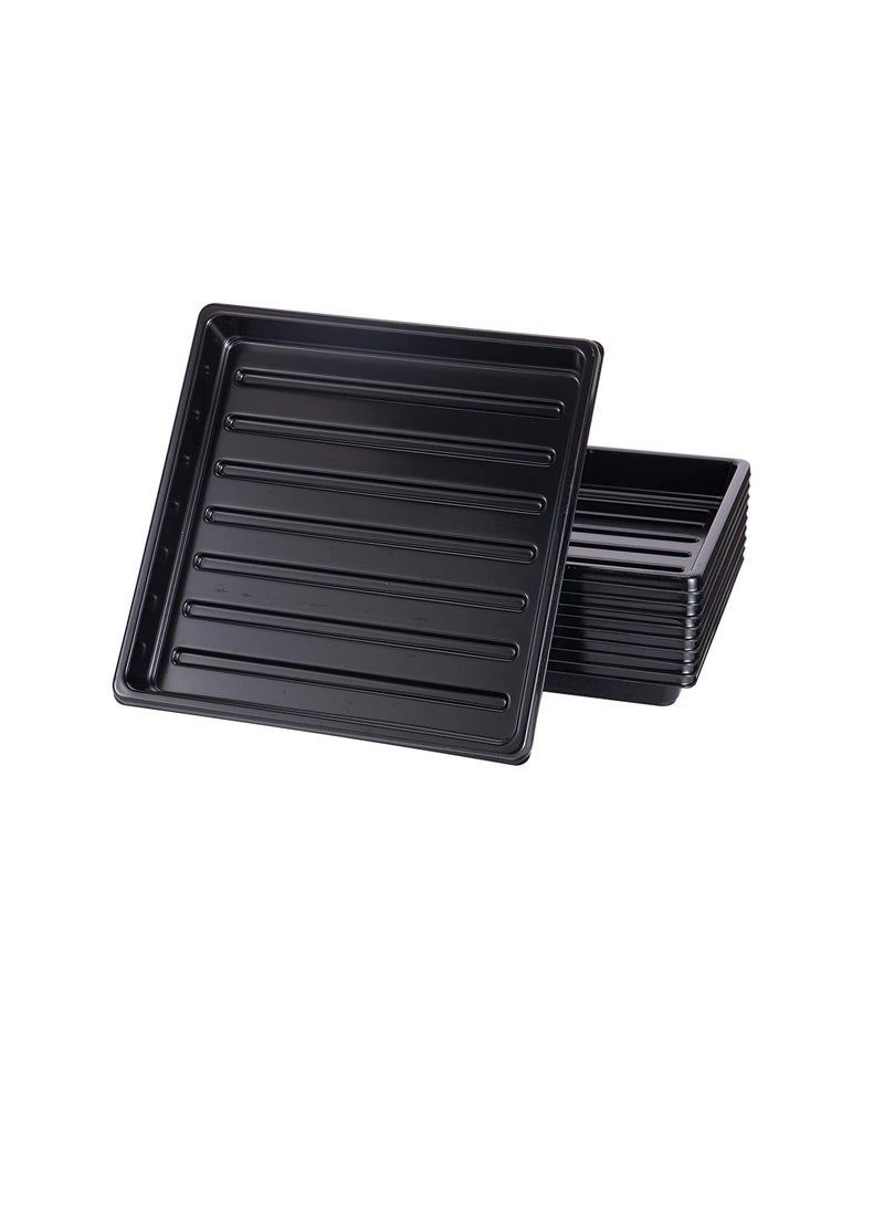 Generic Plant Germination Trays -10 Pcs 10.6*10.6" No Drain Holes Seed Growing Trays, Thickened Garden Plant Seed Starter, Indoor Greenhouse Seedling Growing Propagation Trays for Microgreens, Wheatgrass  - Image 1