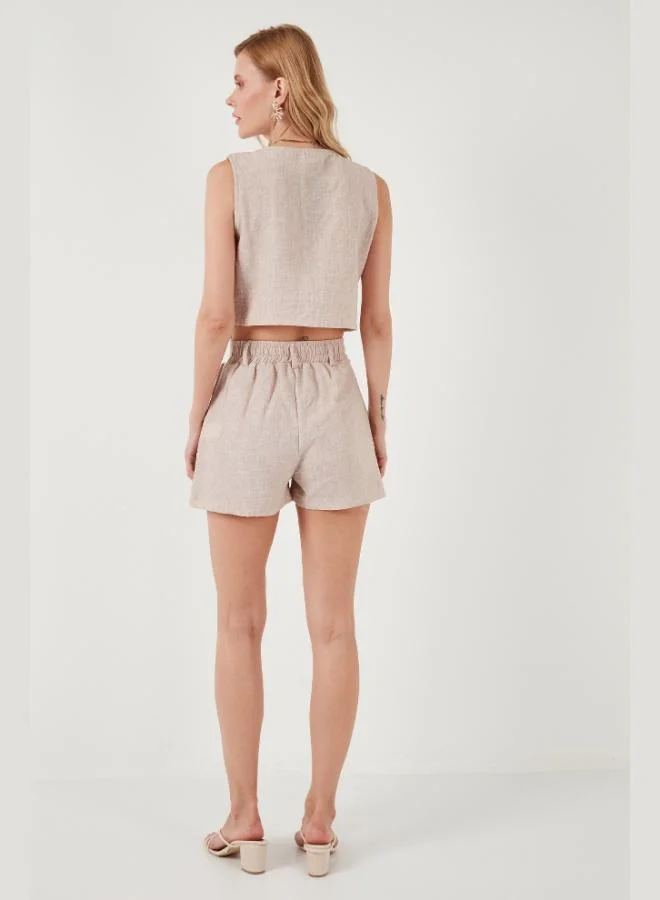 Lela  Lela Flamlı Regular Fit V-Neck Vest and Shorts Set for Women SET 67045802S4 for Women | Best Price UAE
