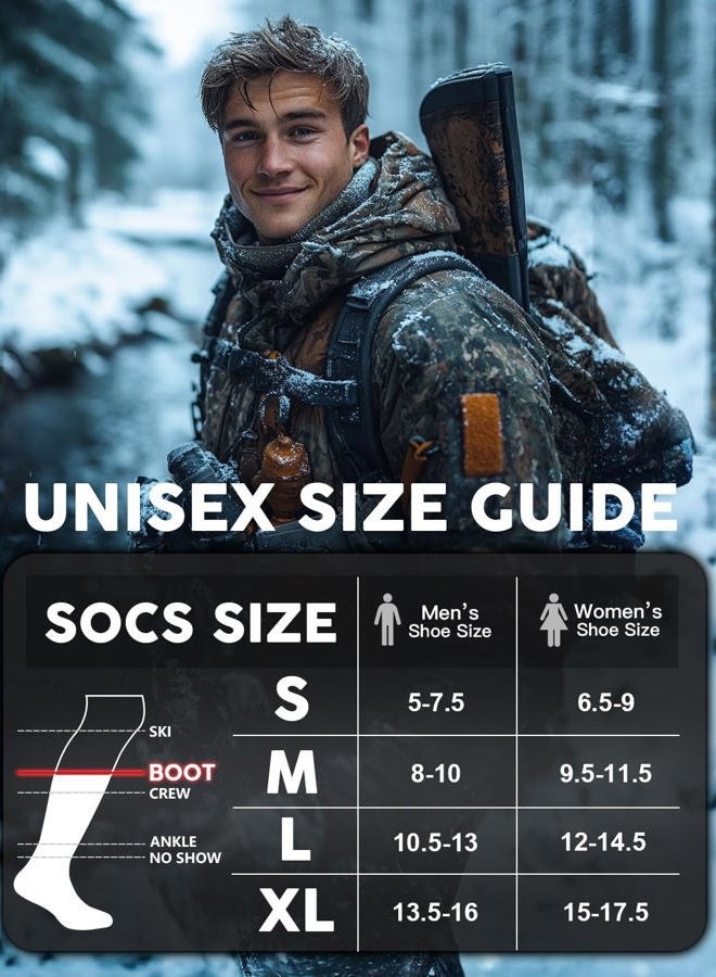 Juclise Alpaca Boot Socks for Men and Women, Moisture Wicking, Temperature Regulating, Hiking, Running (US, Alpha, Medium, Regular, Regular, Light Gray) - Image 2