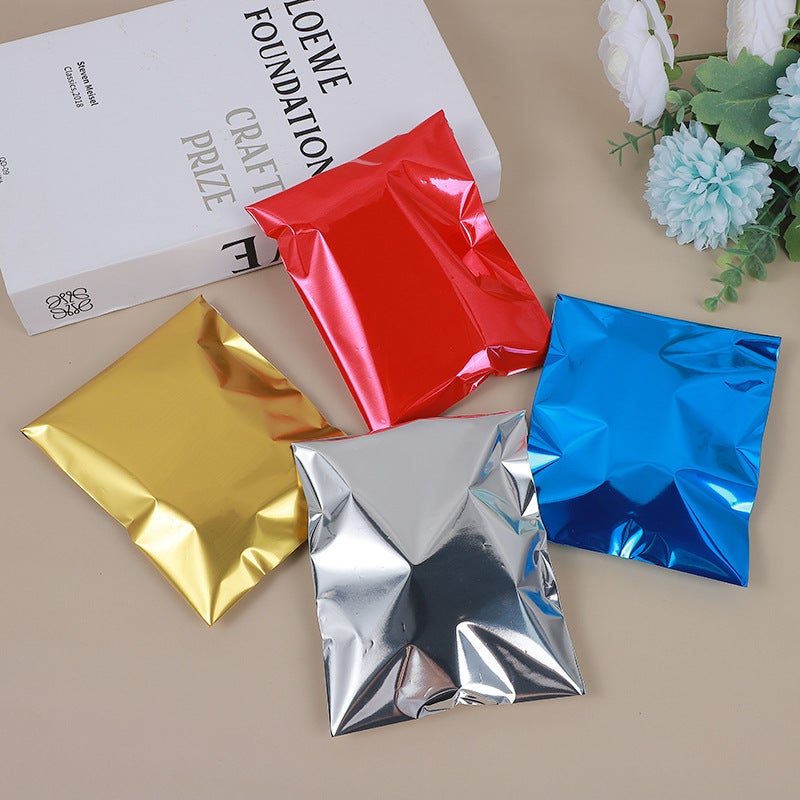 Candy Chocolate Aluminum Foil Bag Color Aluminized Self-Adhesive Bag Aluminum Foil Packaging Bag Supply - Image 4