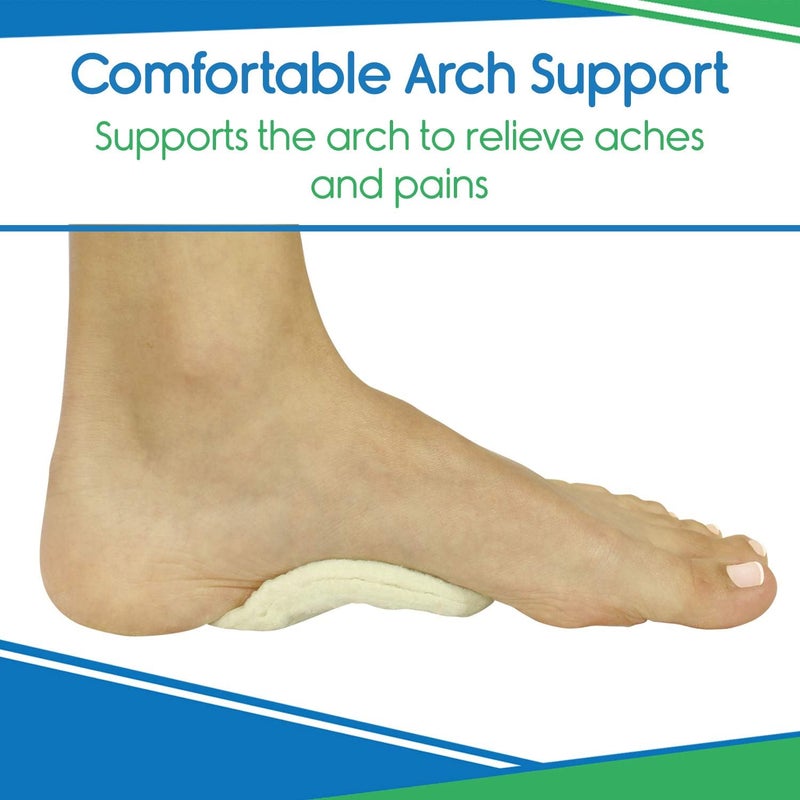 ViveSole Arch Supports for Women  Men 12 Pack  Felt Insert with Adhesive  Foot Pads for Shoes Sandals Flip Flops Boots High Heels Flat Feet High Arches and Plantar Fasciitis - Image 2