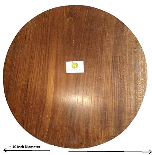 ARMAN SPOONS - Believe in Quality Wooden Rolling board and pin chakla belan set handmade Teak wood saagwan lakdi 10 inch board 14 inch Belan set - Image 3
