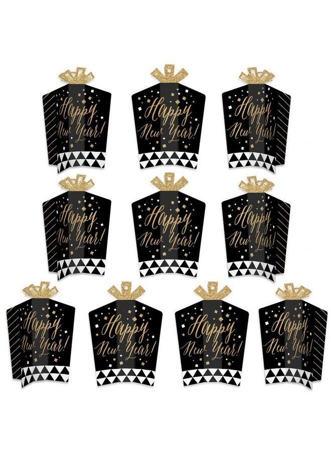 Big Dot of Happiness New Year’S Eve Gold Table Decorations New Years Eve Party Fold And Flare Centerpieces 10 Count  - Image 1