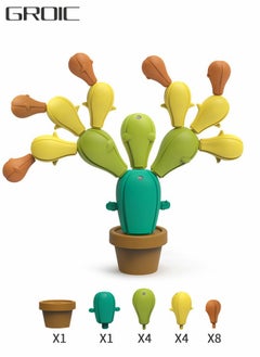 GROIC Balancing Toy Build and Stack Cactus Blocks Toy Baby Concentration Training Montessori Toys Cactus Balance Puzzle Children's Early Education Toys  - Image 1