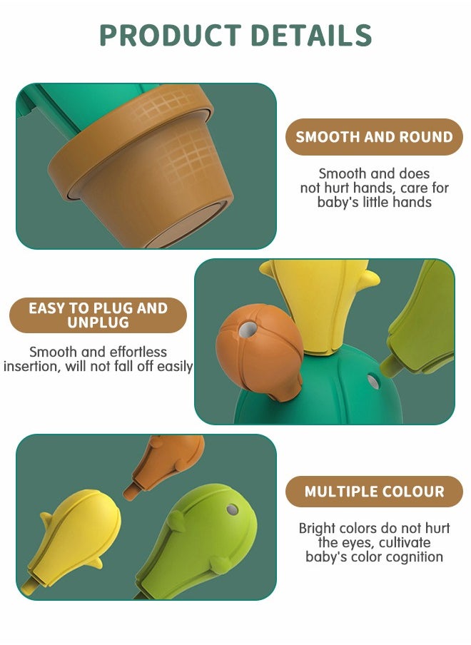 GROIC Balancing Toy Build and Stack Cactus Blocks Toy Baby Concentration Training Montessori Toys Cactus Balance Puzzle Children's Early Education Toys  - Image 5
