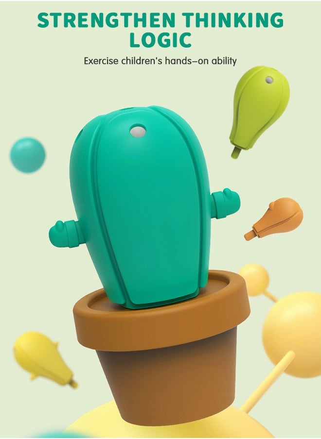 GROIC Balancing Toy Build and Stack Cactus Blocks Toy Baby Concentration Training Montessori Toys Cactus Balance Puzzle Children's Early Education Toys  - Image 3