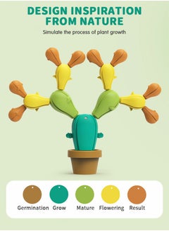 GROIC Balancing Toy Build and Stack Cactus Blocks Toy Baby Concentration Training Montessori Toys Cactus Balance Puzzle Children's Early Education Toys  - Image 2