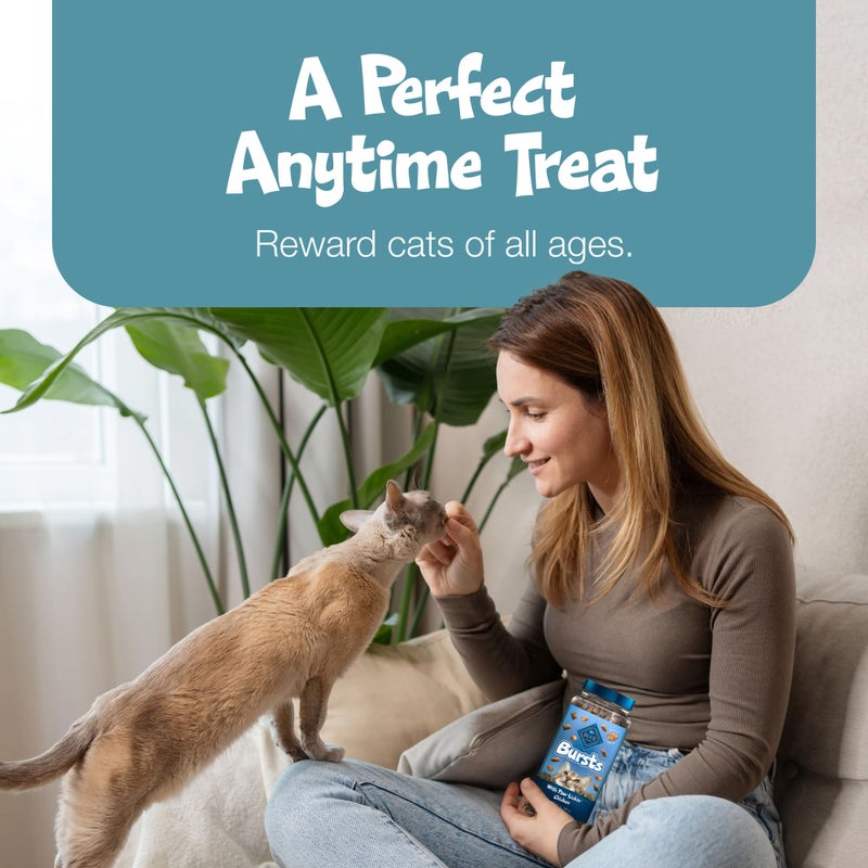 Blue Buffalo Bursts Crunchy & Creamy Cat Treats, Great for Training, Savory Seafood, 5-oz Bag - Image 5