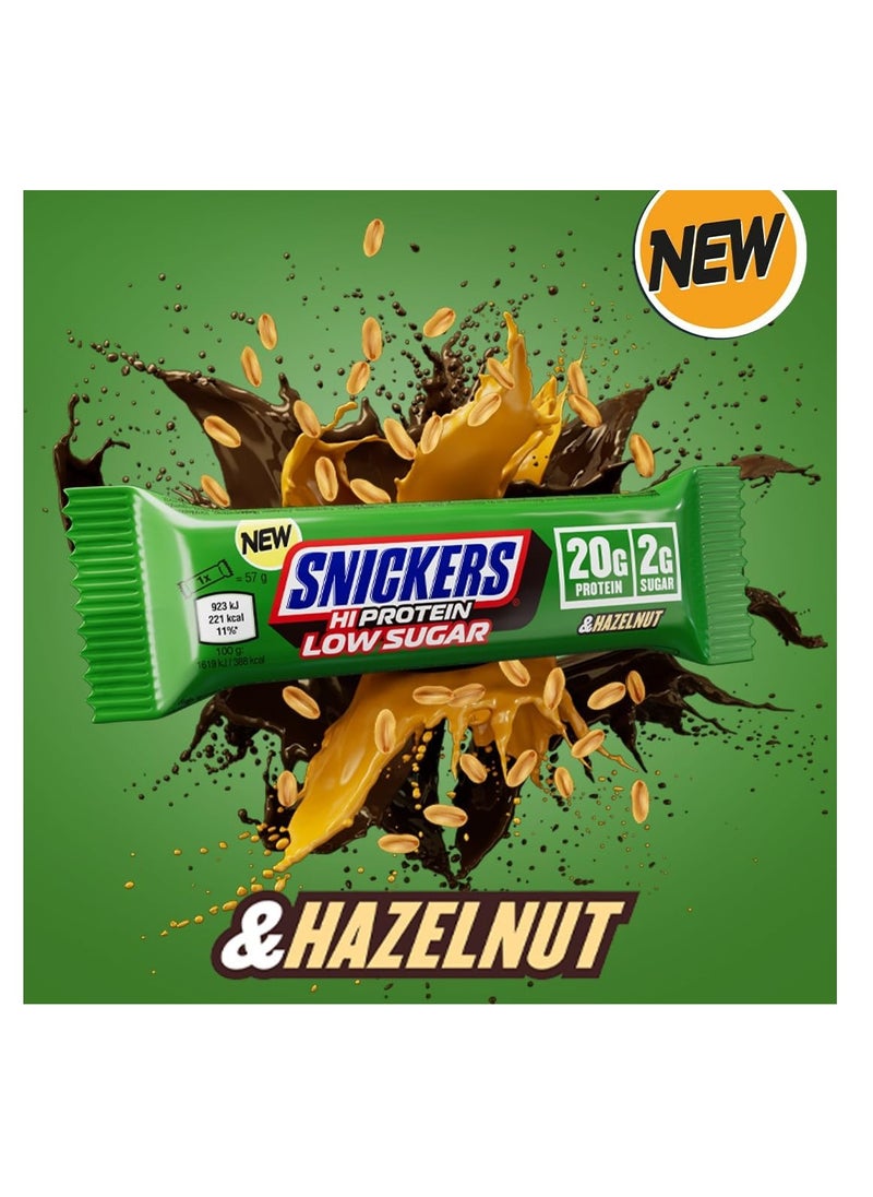 Snickers - Snickers High Protein Low Sugar Bar Hazelnut Milk Chocolate 57g Pack of 12 - Image 1