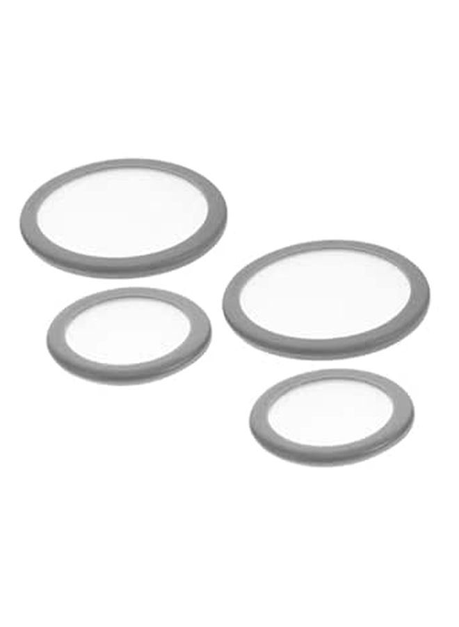 4pcs Stethoscope Diaphragm Replacement Parts Black Latex Free For Enhanced Sound Clarity Suspended Design Accurate Auscultation Results - Image 1