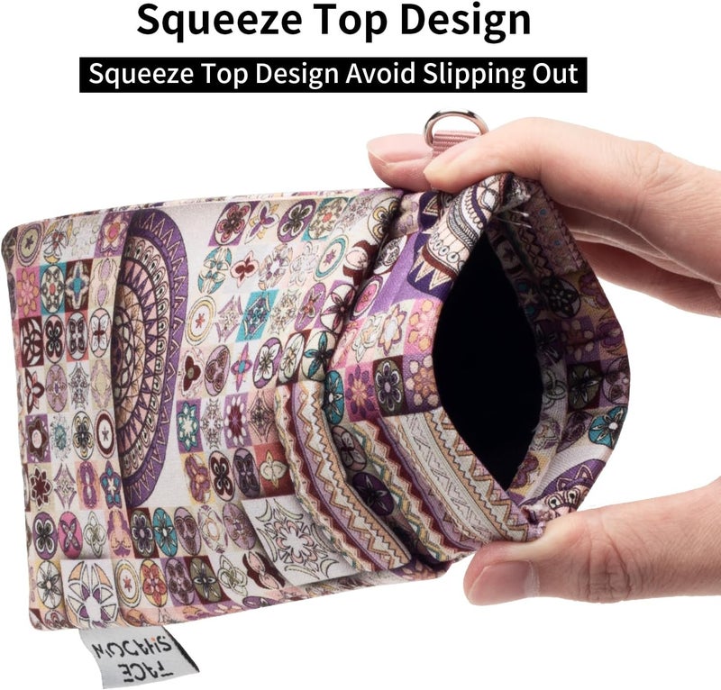 Face Shadow Double Glasses Case Soft Eyeglass Case For Women Men Squeeze Top Sunglasses Case With Cleaning Cloth - Image 2