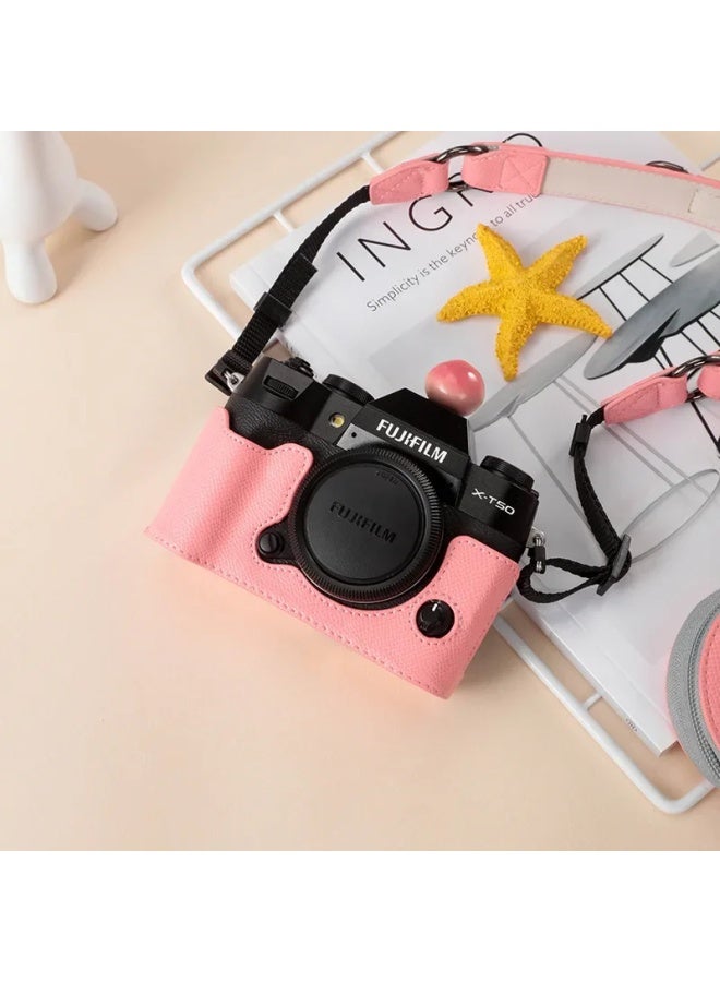 Fujifilm XT50 Camera Cover Skin Cover XT30 XT30 II Base Camera Cover Protective Case Document Bag Accessories-Color:Xt50   Elephant Gray + Shoulder Strap + Storage Bag - Image 3