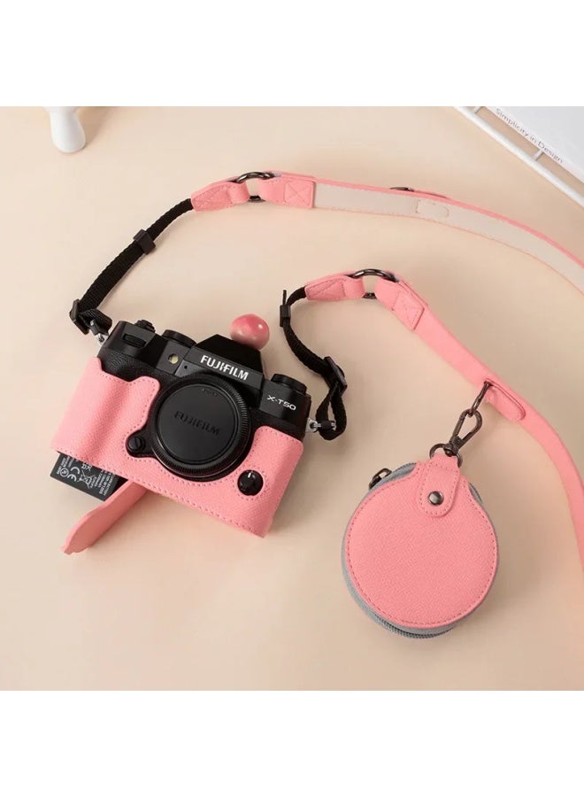 Fujifilm XT50 Camera Cover Skin Cover XT30 XT30 II Base Camera Cover Protective Case Document Bag Accessories-Color:Xt50   Elephant Gray + Shoulder Strap + Storage Bag - Image 2