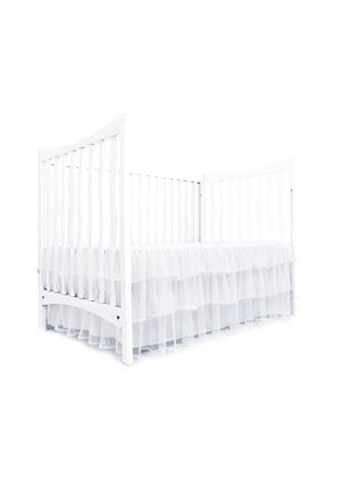 Tadpoles Triple Layer Tulle Crib Skirt | 28" x 52" with a 16" Drop | Made of 100% Polyester Panels, 80% Polyester & 20% Cotton Lining | Soft, Smooth & Durable | Ideal for Babies | White - pzsku/ZD879A1B62609867CD06BZ/45/_/1737030771/7e79cea8-05fb-453a-a2c6-e681de890ed8