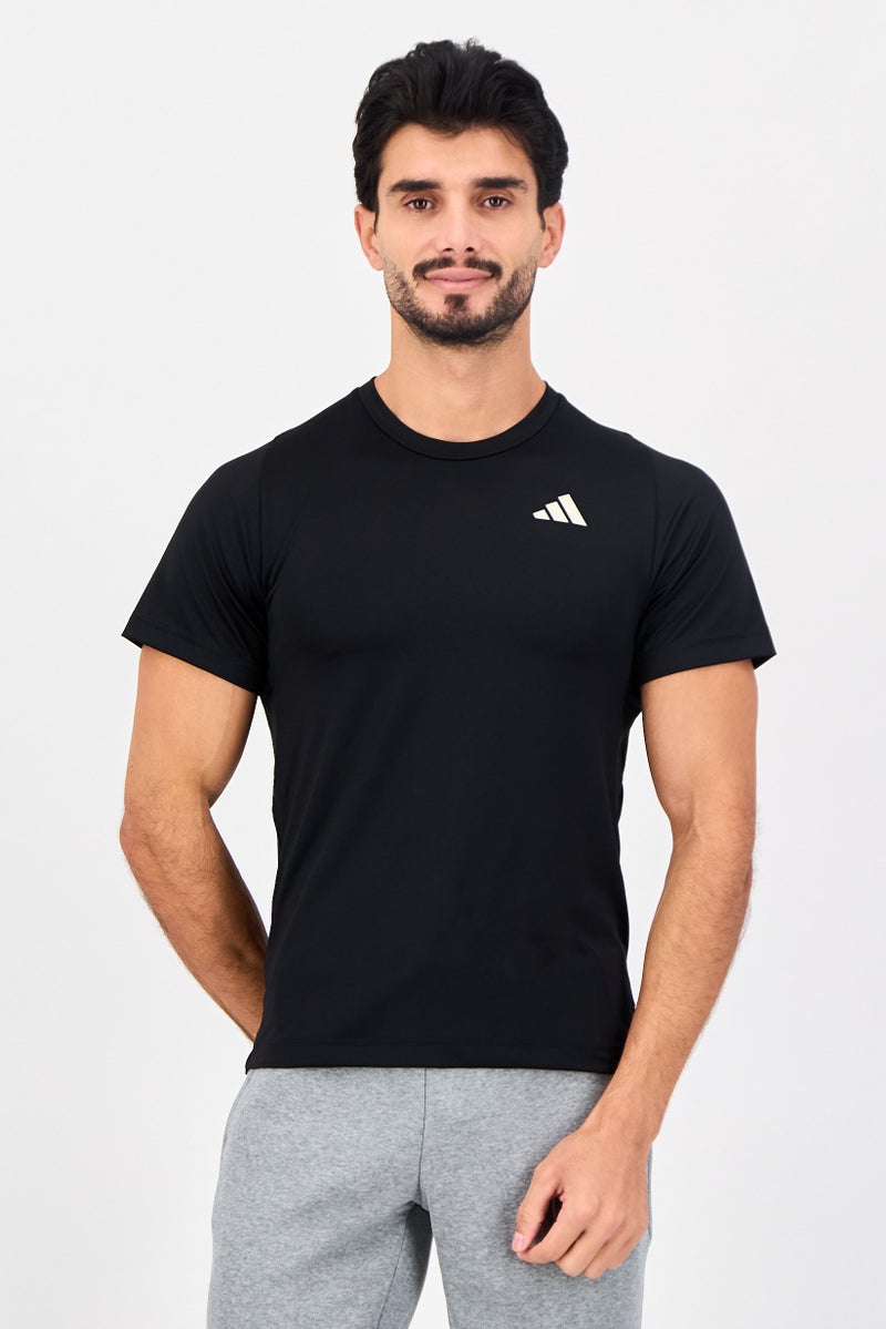 Adidas Men Sportswear Fit Short Sleeve Training T-Shirt, Black - Image 1